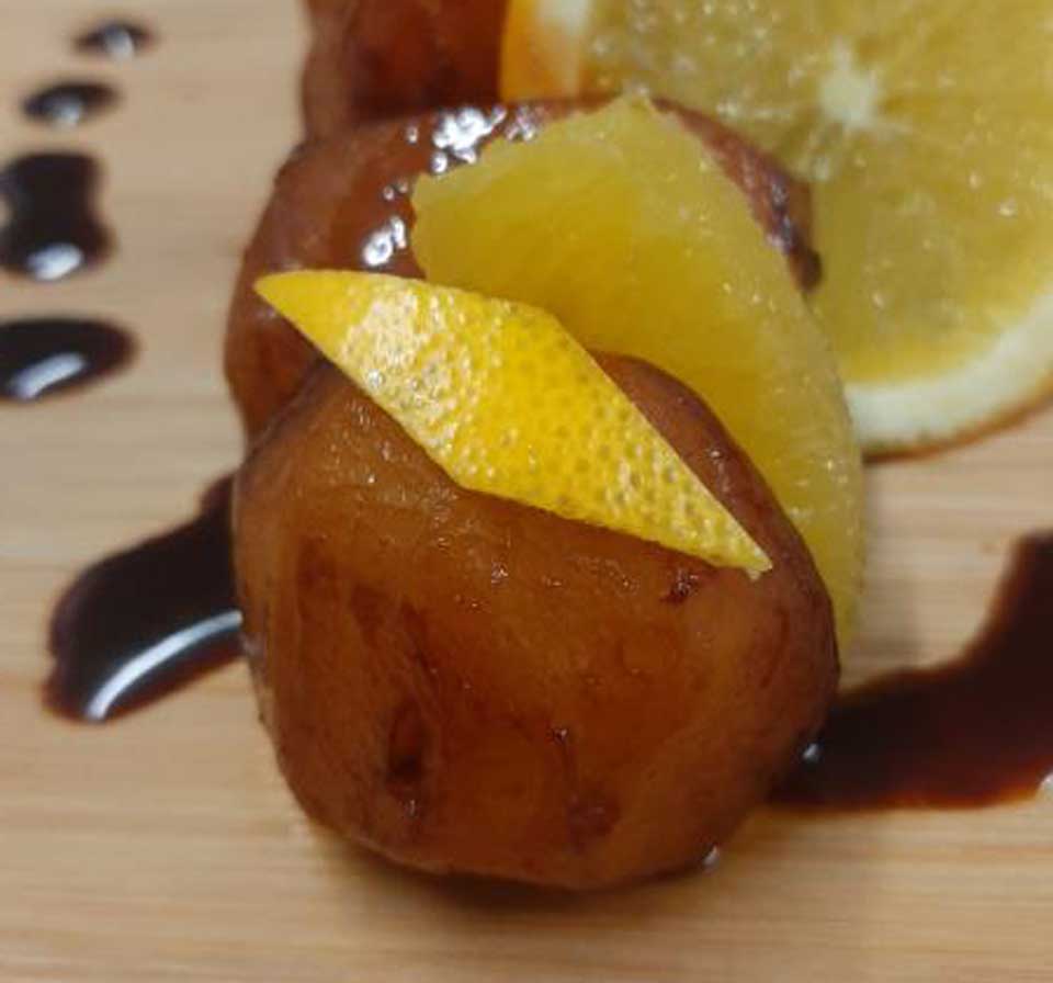 Recette : Topinambour laqué à l'orange 